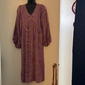 Obey Purple Nitro Midi Dress